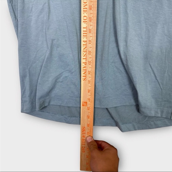 Lululemon Evolution Polo Shirt Mens Size L Blue Performance Wicking - Picture 9 of 11